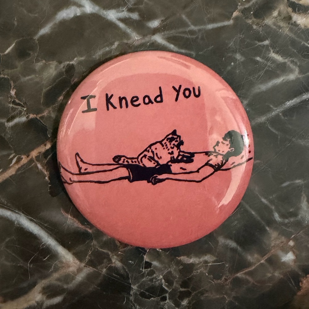 I knead you (i need you) cat magnet